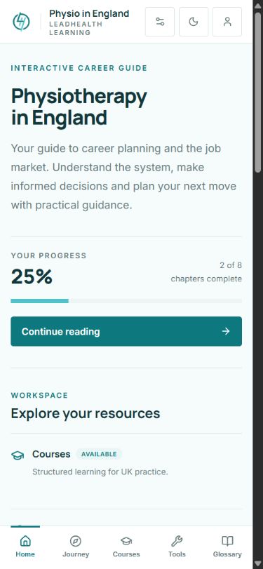 The LeadHealth guide on a phone